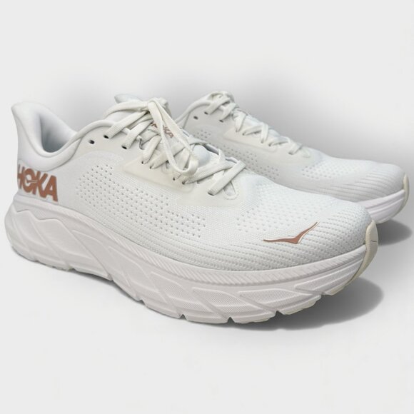 Hoka One One Shoes - HOKA Arahi 7 Women’s Running Shoes Blanc De Blanc Rose Gold Size 9.5 B (Regular)